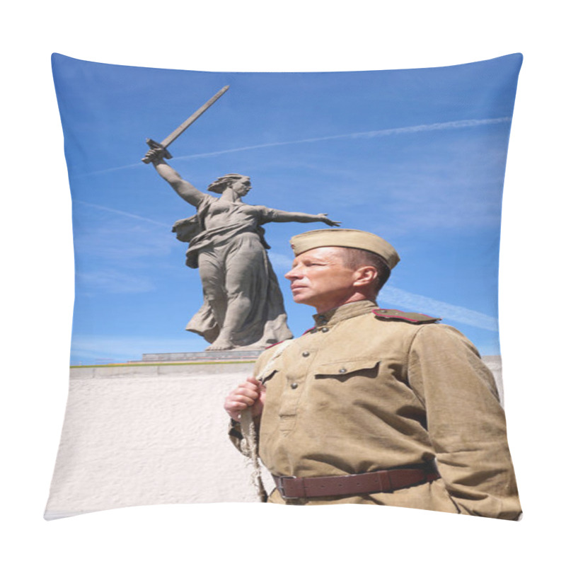 Personality  Fighter Of Red Army In The Form Of Times Of World War II At A Hi Pillow Covers