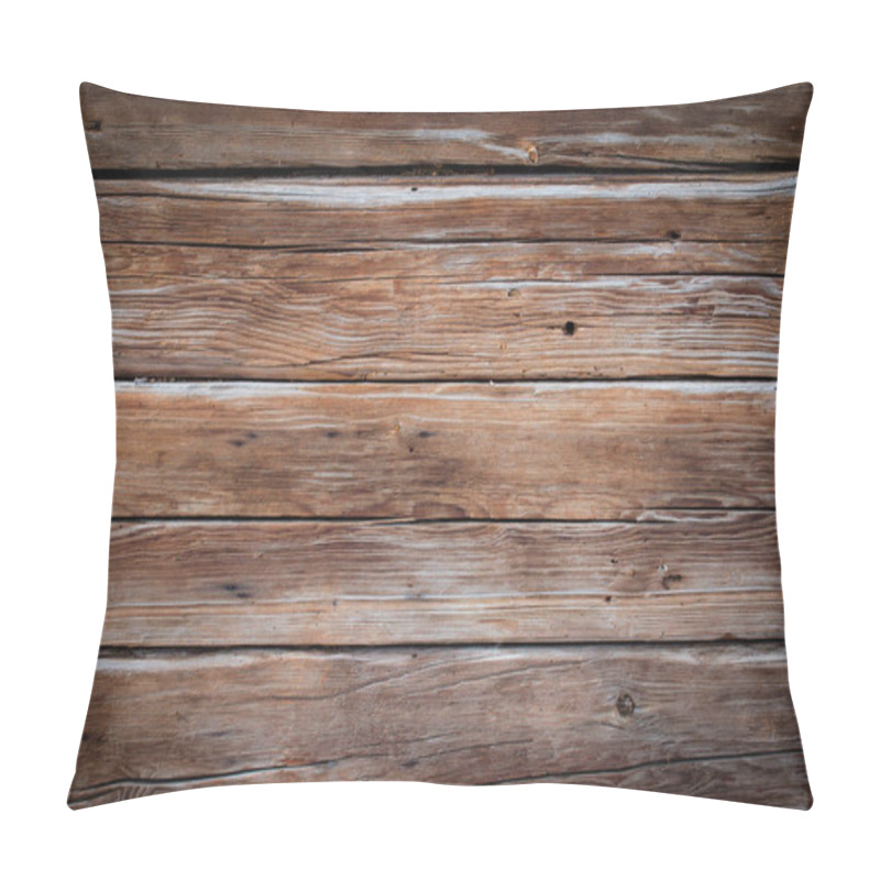 Personality  Rustic Wooden Background Texture: Closeup Of Old Wooden Planks Pillow Covers