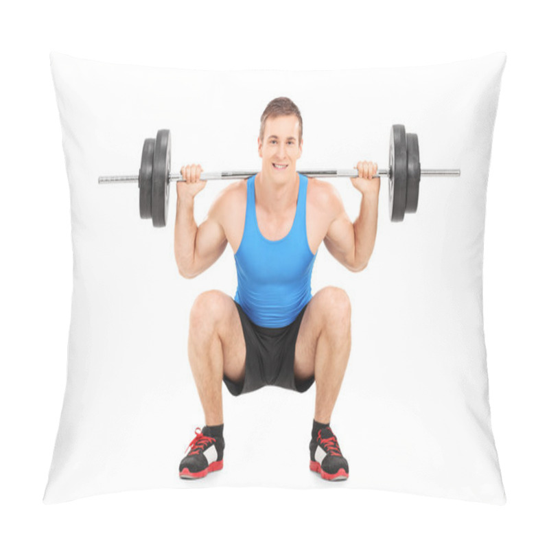 Personality  Young Sportsman Lifting Heavy Weight Pillow Covers