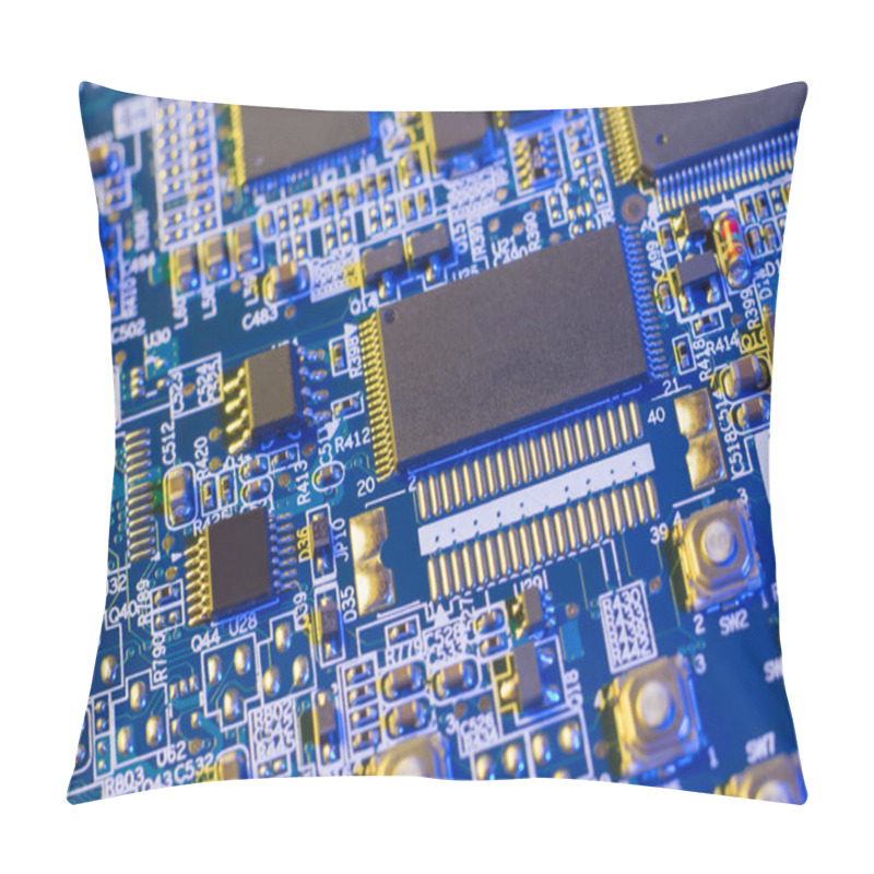 Personality  Blue Motherboard Pillow Covers