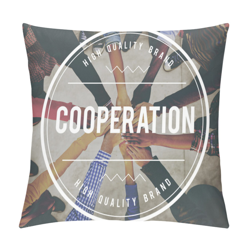 Personality  Multiethnic People Holding Hands Pillow Covers