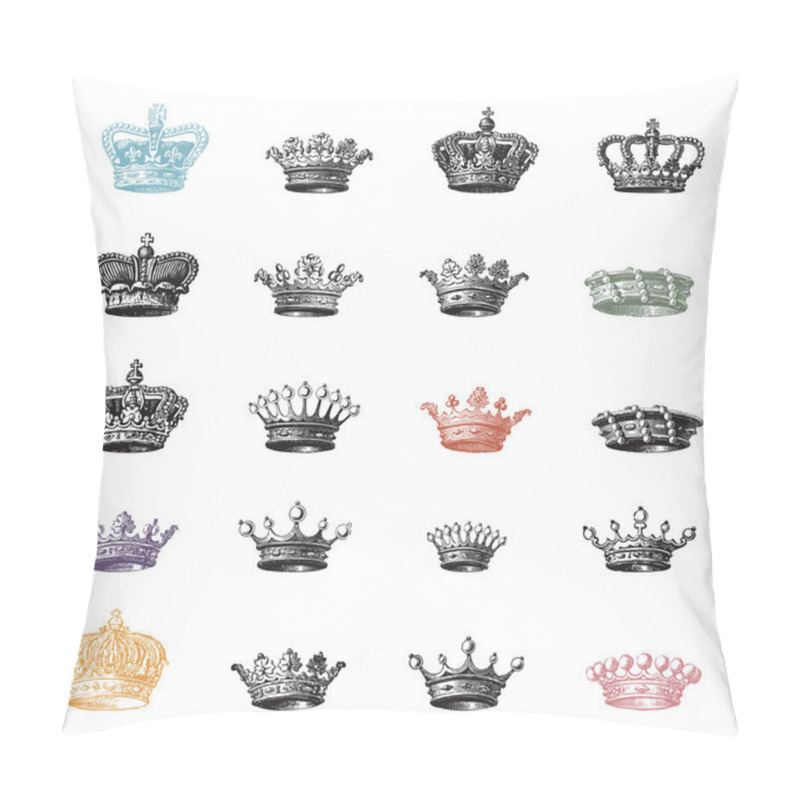 Personality  Set Of Ancient Crowns Pillow Covers