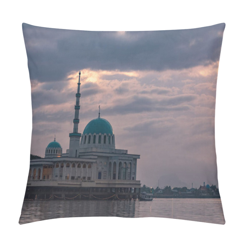 Personality  Masjid India Kuching Or Floating Mosque In Kuching Sarawak Malaysia Pillow Covers