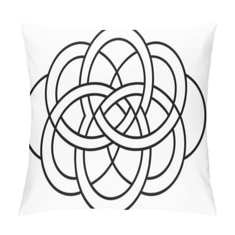 Personality  Intricate Intertwined Circles Design Pillow Covers