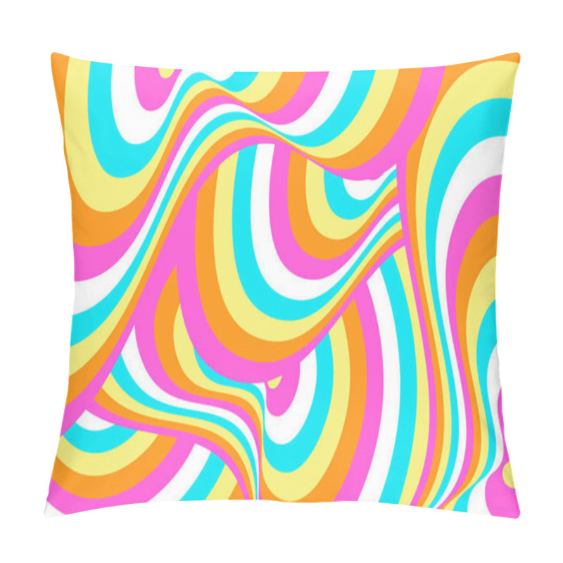 Personality  Psychedelic Groovy Background. Vector Illustration. Pillow Covers