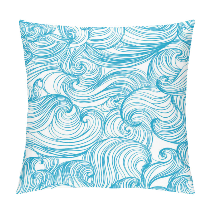 Personality  Waves And Curls Background. Pillow Covers