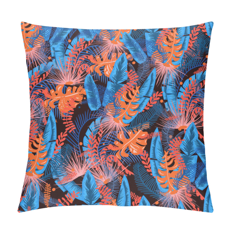 Personality  Dark Jungle Leaves Pattern Pillow Covers