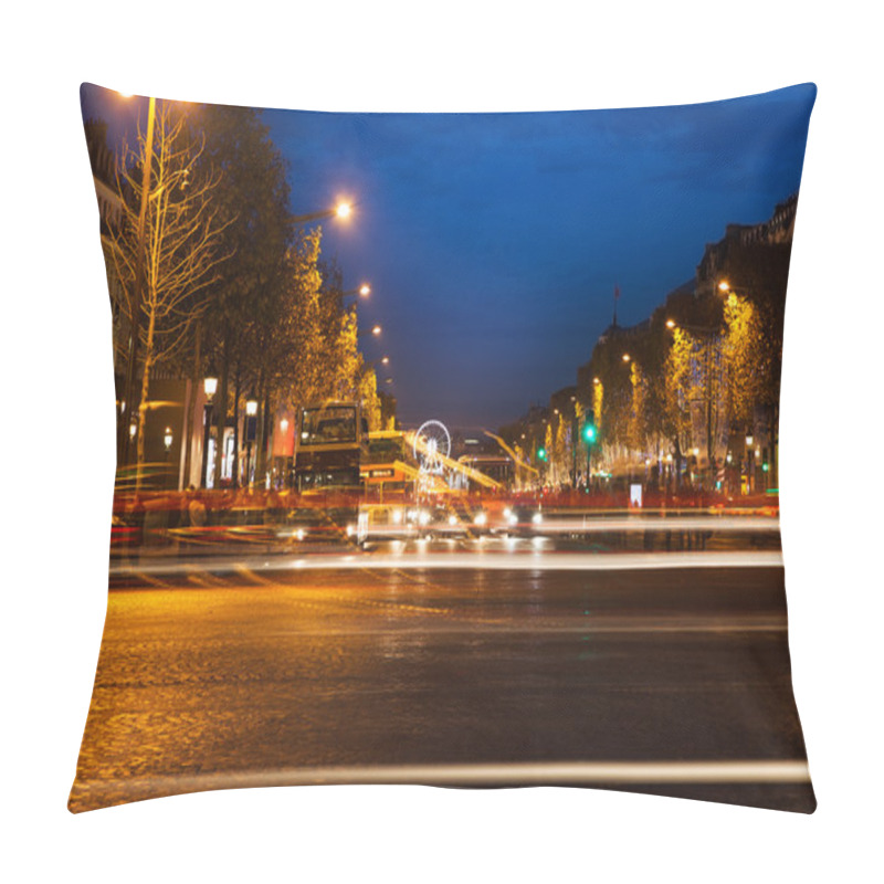 Personality  Parisian Champs Elysees In Evening, Pillow Covers