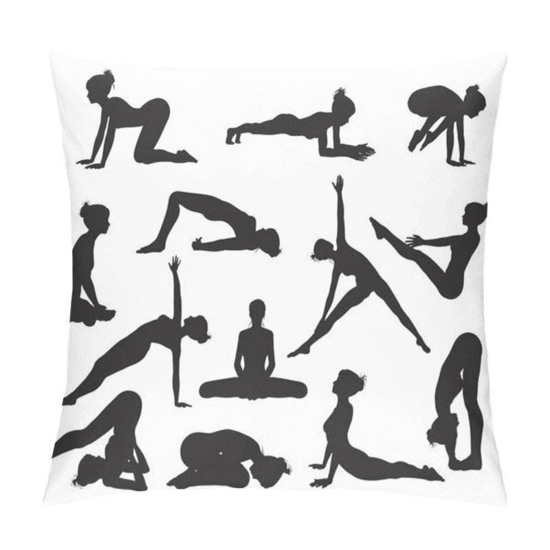 Personality  Silhouette Yoga Poses Pillow Covers