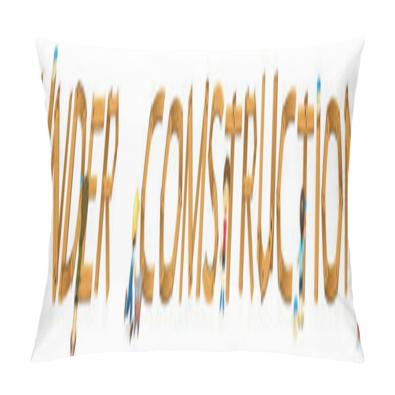 Personality  English Word Under Construction Pillow Covers