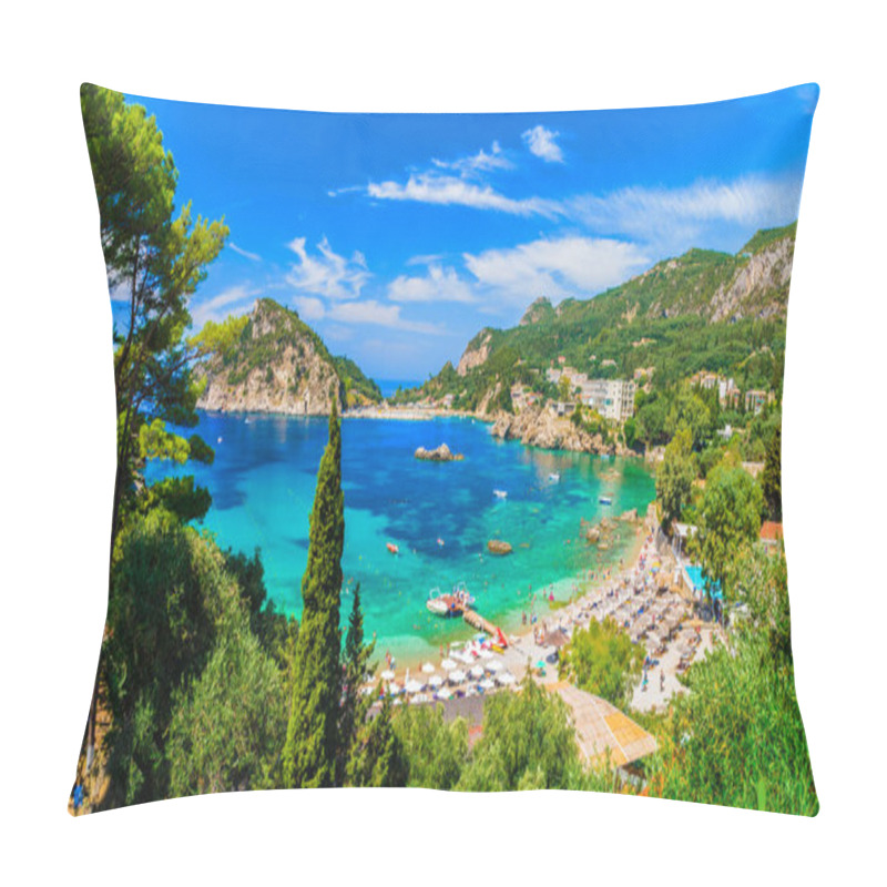 Personality  Palaiokastritsa Beach On Corfu Islands, Greece. Pillow Covers