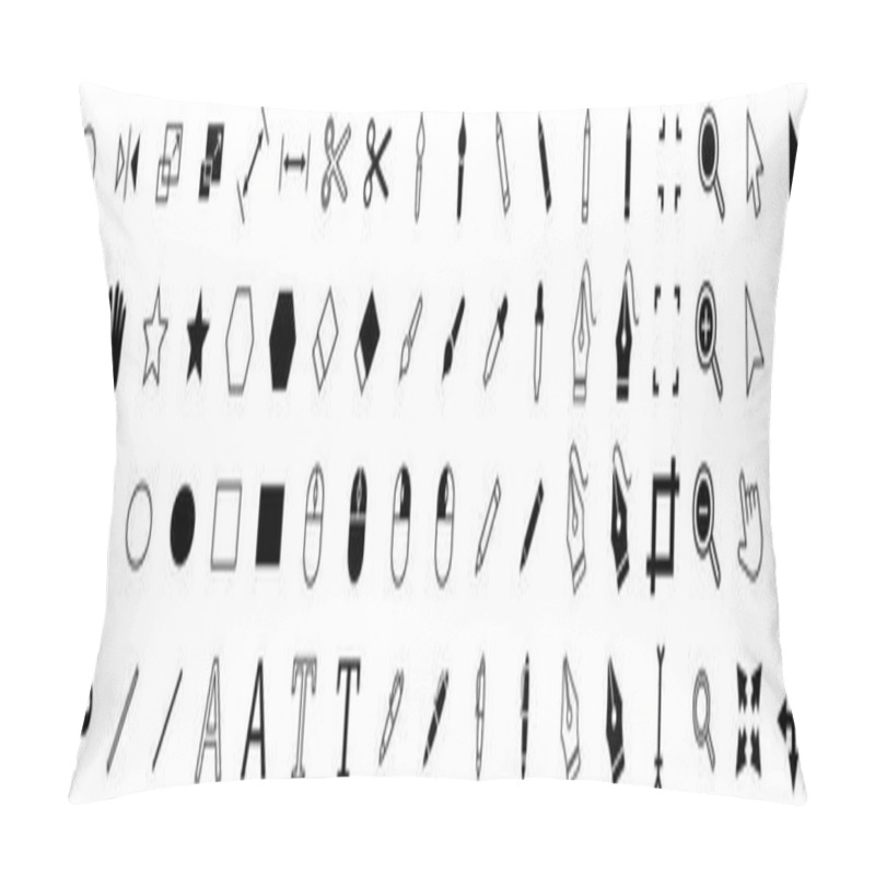 Personality  Pointer Tools Cursor For Graphic Design Software Computer Drawing Mouse Pointer Utilities Pillow Covers