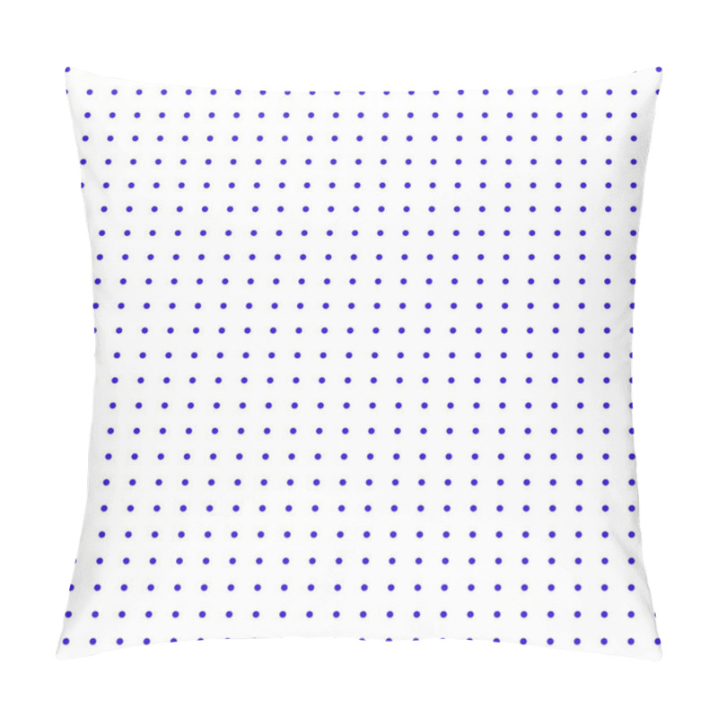 Personality  Blue Polka Dots On White Backdrop  Pillow Covers