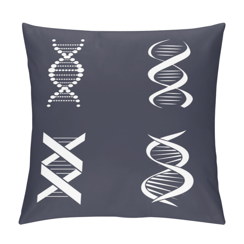 Personality  Collection Of DNA Deoxyribonucleic Acid Chain Logo Pillow Covers