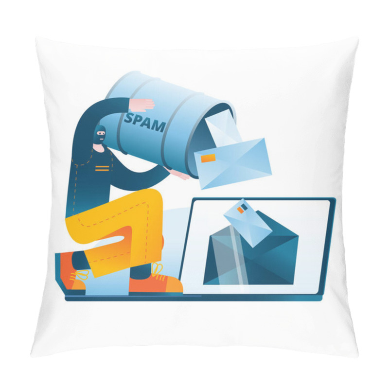 Personality  The Spammer Attacks The Email Client. Pillow Covers