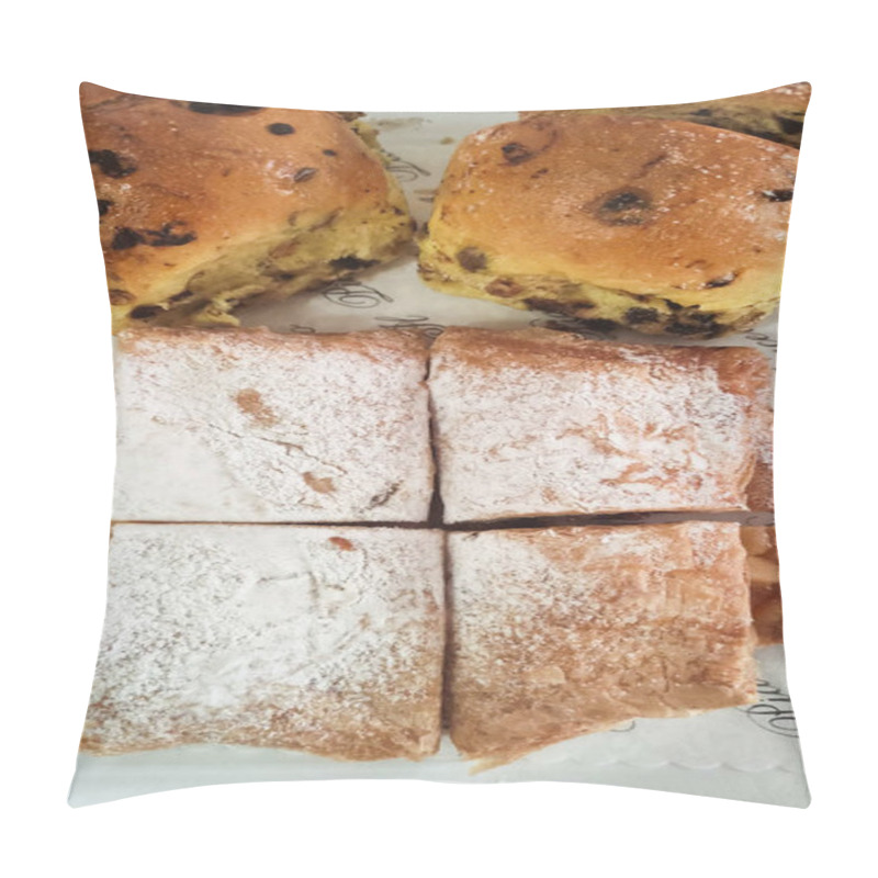 Personality  Freshly Baked Pastries, Some Filled With Chocolate Chips And Others Dusted With Icing Sugar, Sit Invitingly On A Paper Doyley, Ready To Be Enjoyed Pillow Covers