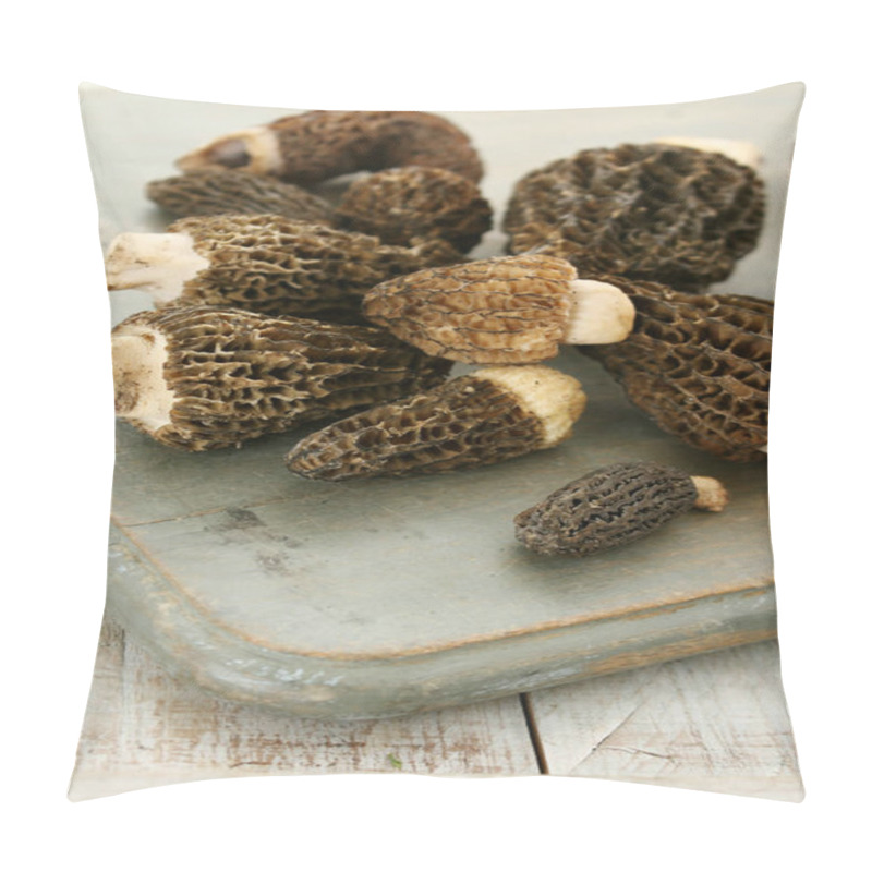 Personality  Fresh Uncooked Mushrooms Close Up Pillow Covers