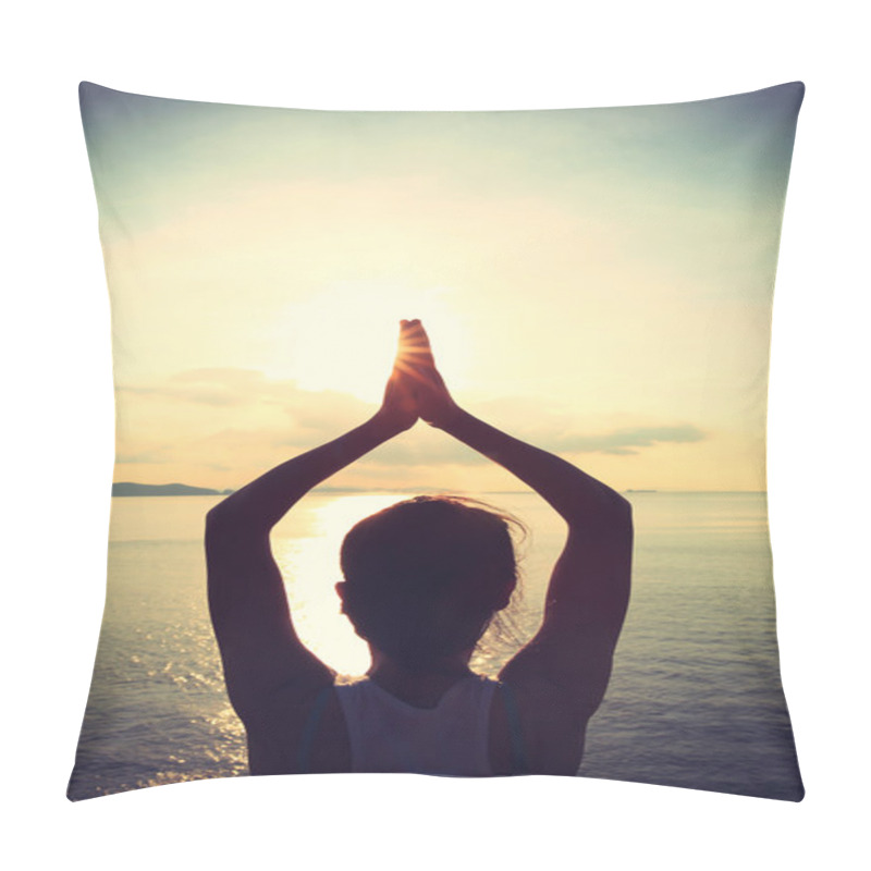 Personality  Healthy Yoga Woman Meditation Pillow Covers