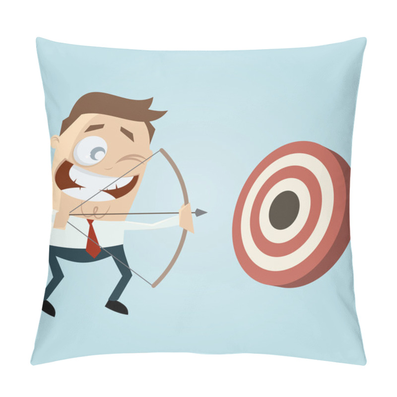 Personality  Modern Businessman With Archery Bow Pillow Covers