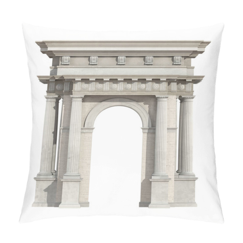 Personality  Portal In Neoclassical Style Isolated On White Pillow Covers