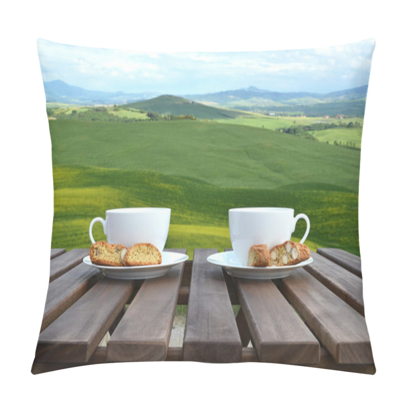 Personality  Coffee Cups And Cantuccini In Tuscan Pillow Covers