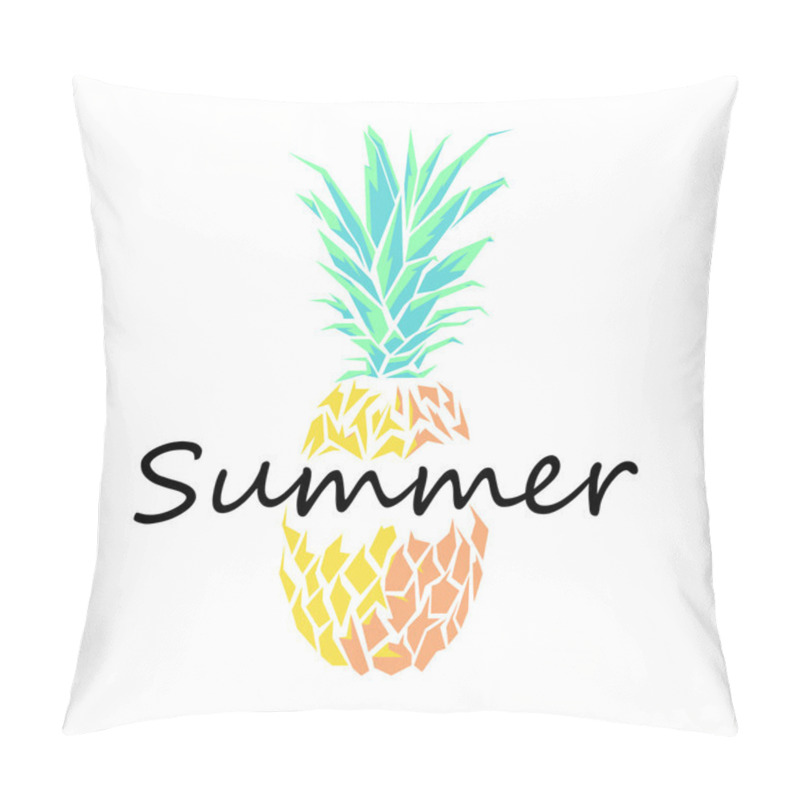 Personality  Design Illustration Concepts Ananas With Style Typography. Vector Illustration. Concepts Web Banner And Printed Materials. Trendy And Beautiful. Polygonal Low Poly. Flat Elements Pillow Covers