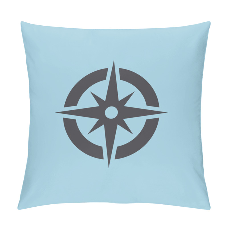 Personality  Compass Web Icon With Wind Rose Pillow Covers