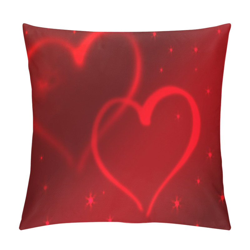 Personality  Screensaver  To Valentine's Day With Red Hearts Pillow Covers