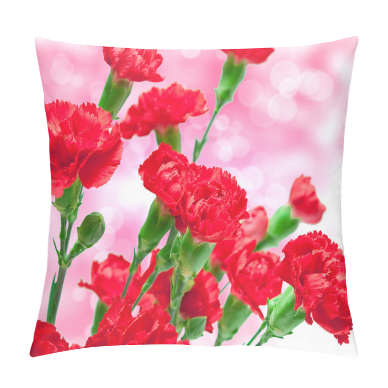 Personality  Carnation Flower Pillow Covers