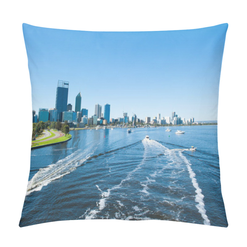 Personality  Skyline Perth Australia Sailing Boats Swan River Pillow Covers