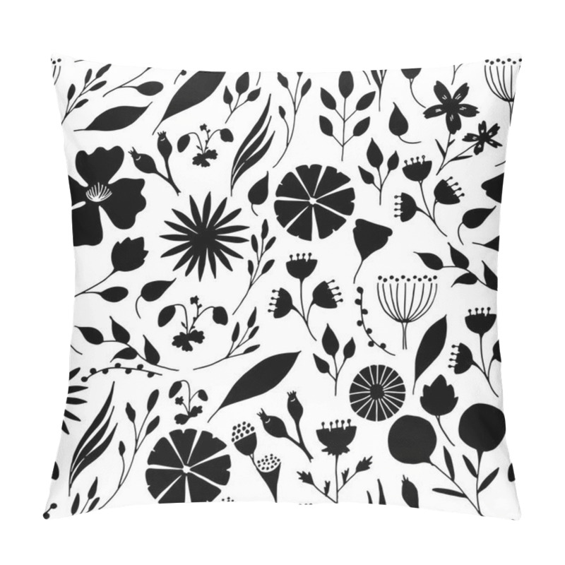 Personality  Doodle Flowers Seamless Pattern.  Pillow Covers