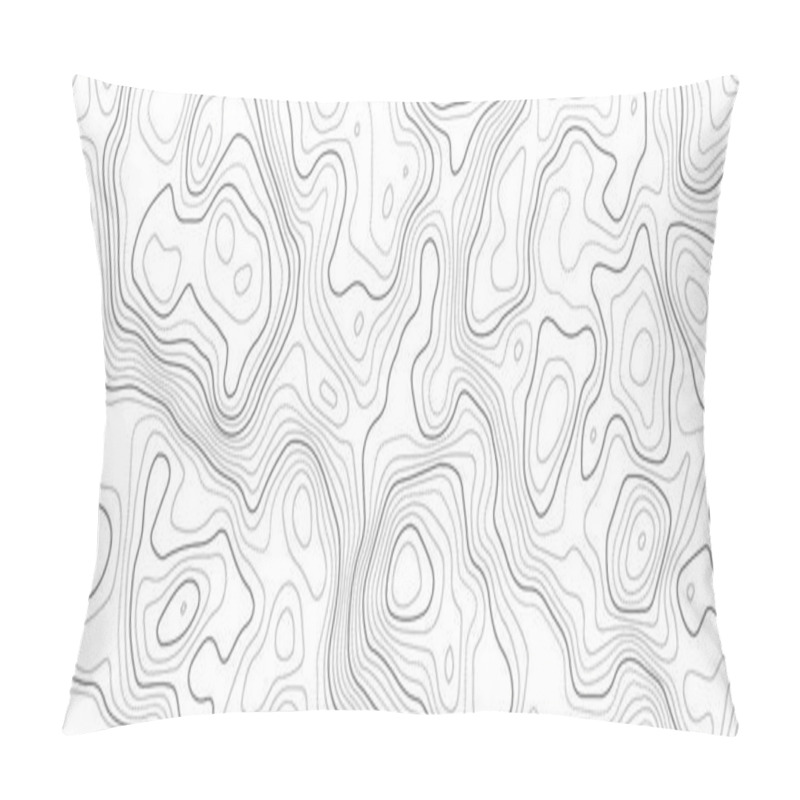 Personality  Topographic Map With Grid. Vector Relief Map. Pillow Covers