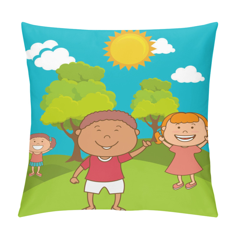 Personality  Happy Kids Cartoon Design Pillow Covers