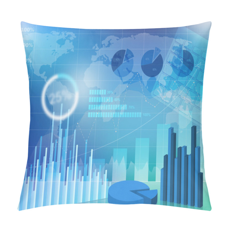 Personality  Business Chart Background Pillow Covers