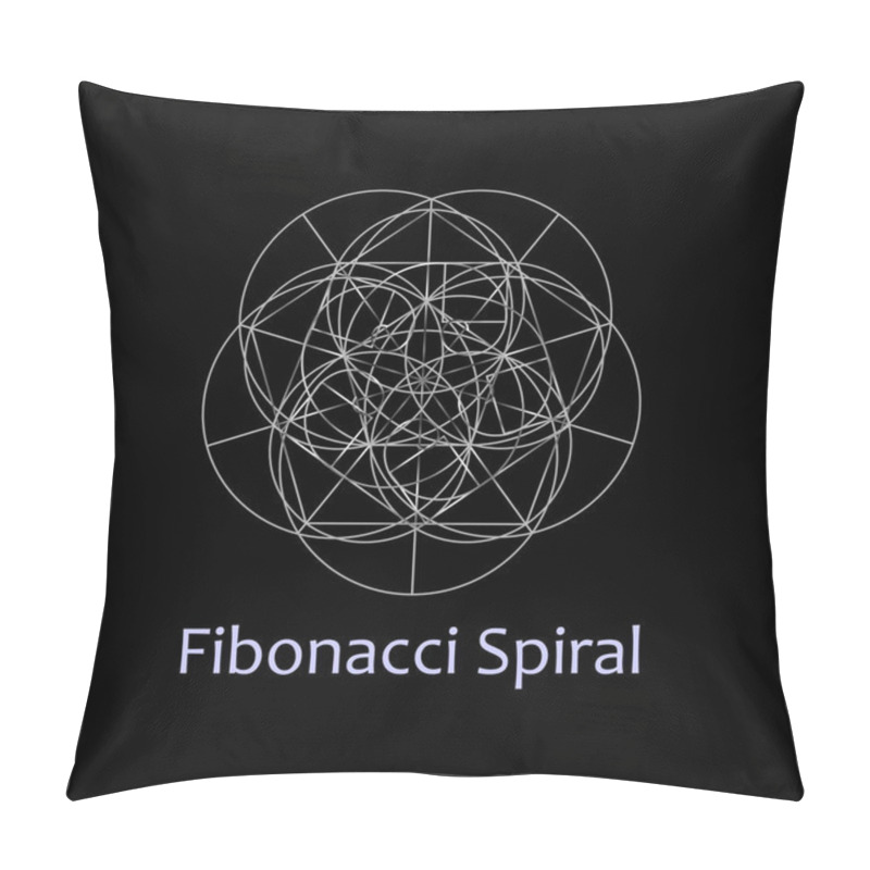 Personality  Fibonacci Spiral- The Sacred Geometry  Pillow Covers