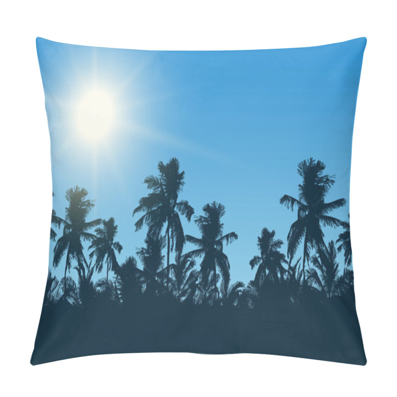 Personality  Realistic Illustration Of Blue Sky With Shining Rising Sun And S Pillow Covers