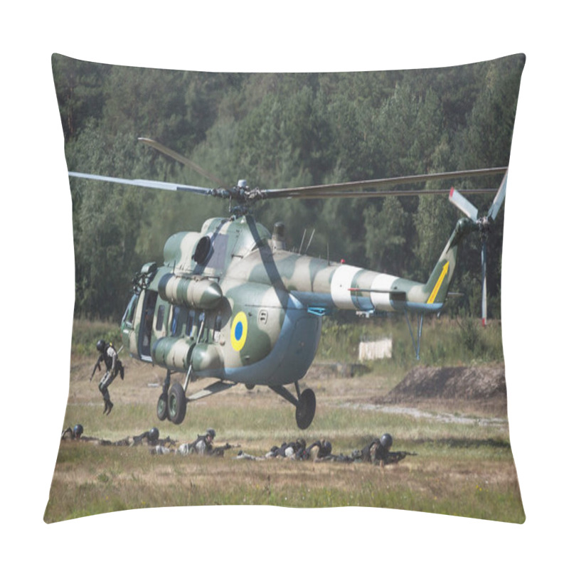 Personality  Service And Combat Training Of Special Forces On The Range Of The National Guard Of Ukraine In Kiev Region, Ukraine Pillow Covers