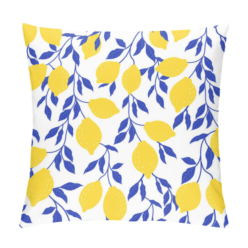 Personality  Tropical Pattern With Stylized Lemons. Vector Seamless Texture. Pillow Covers