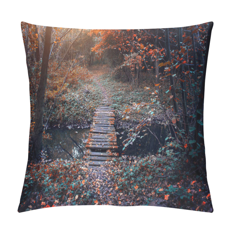 Personality  Old Bridge In The Autumn Pillow Covers