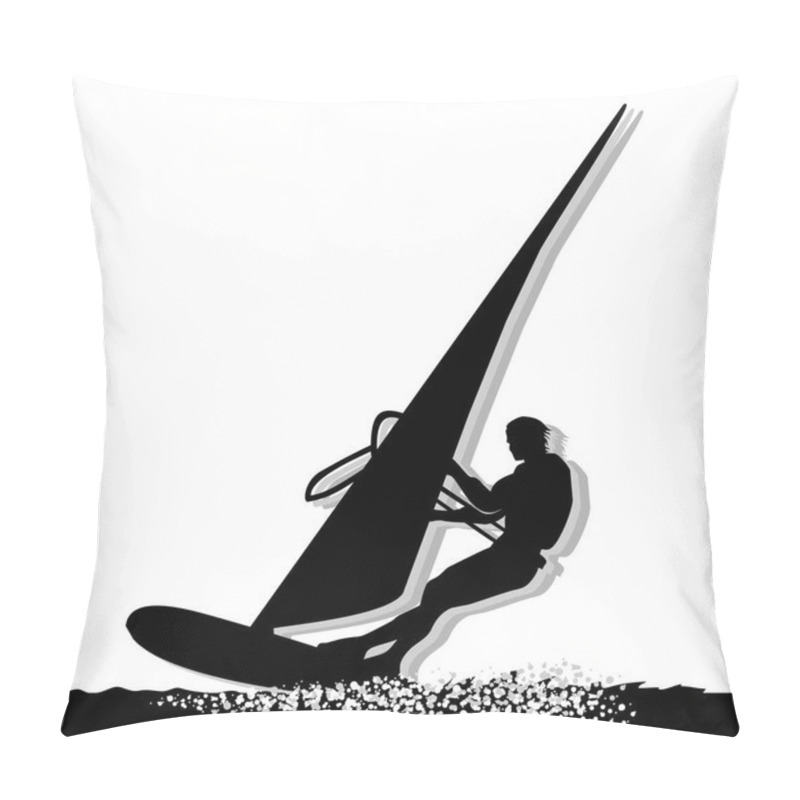 Personality  Windsurfing Sportsman Silhouette Pillow Covers