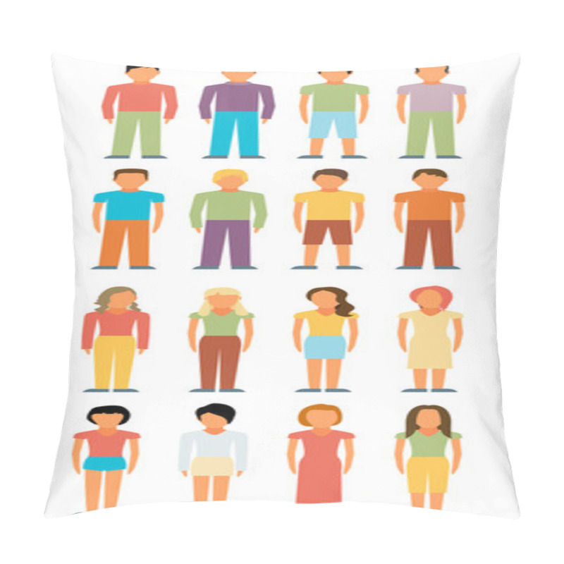 Personality  Man And Woman Icons Pillow Covers