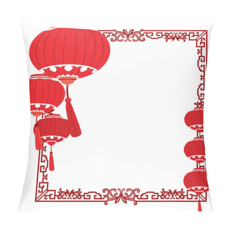 Personality  RED Chinese Lanterns Decorations Pillow Covers