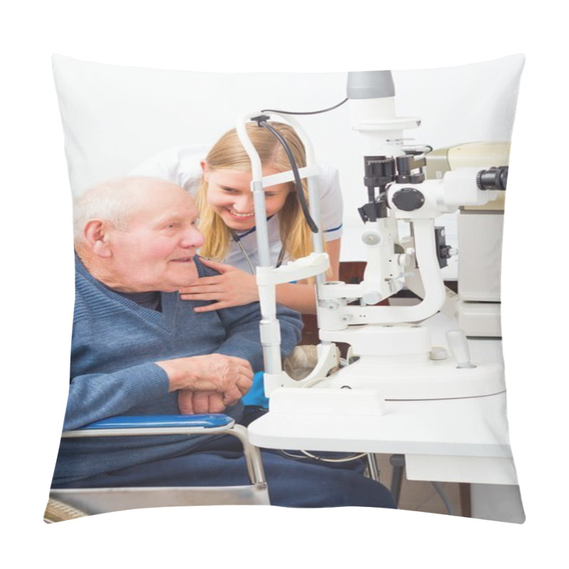 Personality  Old Man At The Ophthalmologist's  Pillow Covers