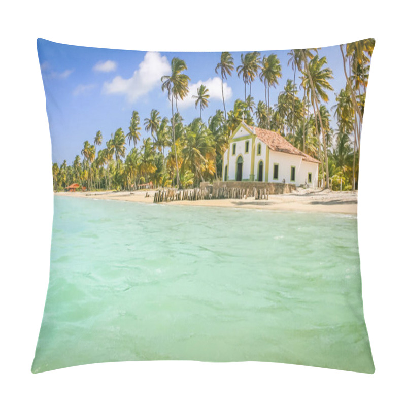 Personality  Carneiros Beach And Idyllic Chapel In Pernambuco, Northeastern Brazil, South America Pillow Covers