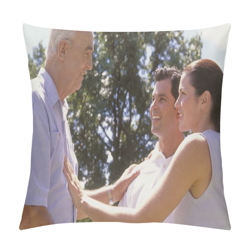 Personality  Portrait Of A Happy Family, Kinship Concept  Pillow Covers