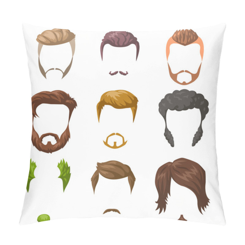 Personality  Beards, Mustaches And Hairstyles Set  Pillow Covers