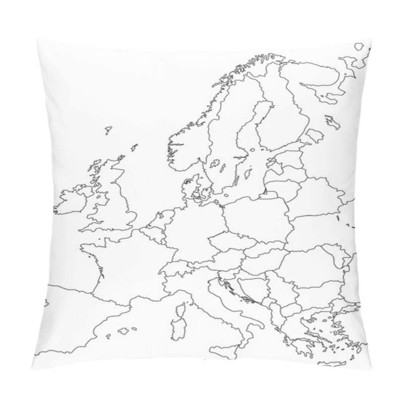 Personality  Europe Vector Map Pillow Covers