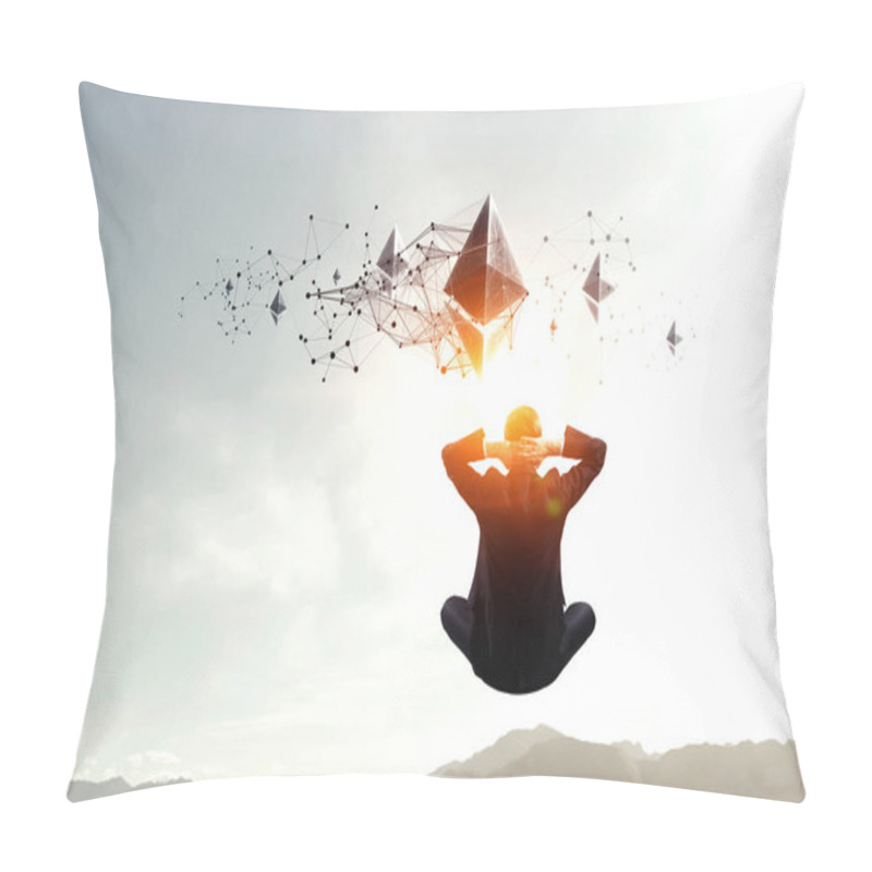 Personality  Crypto Currency Market. Mixed Media Pillow Covers