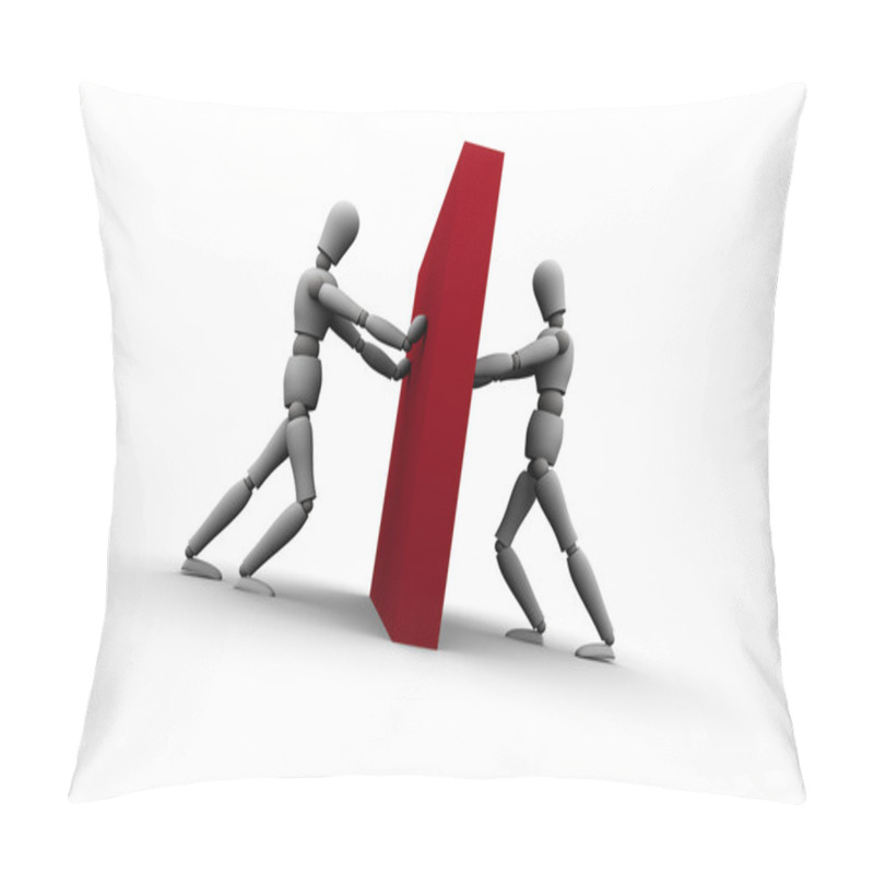 Personality  Two Pushing Against Wall Pillow Covers