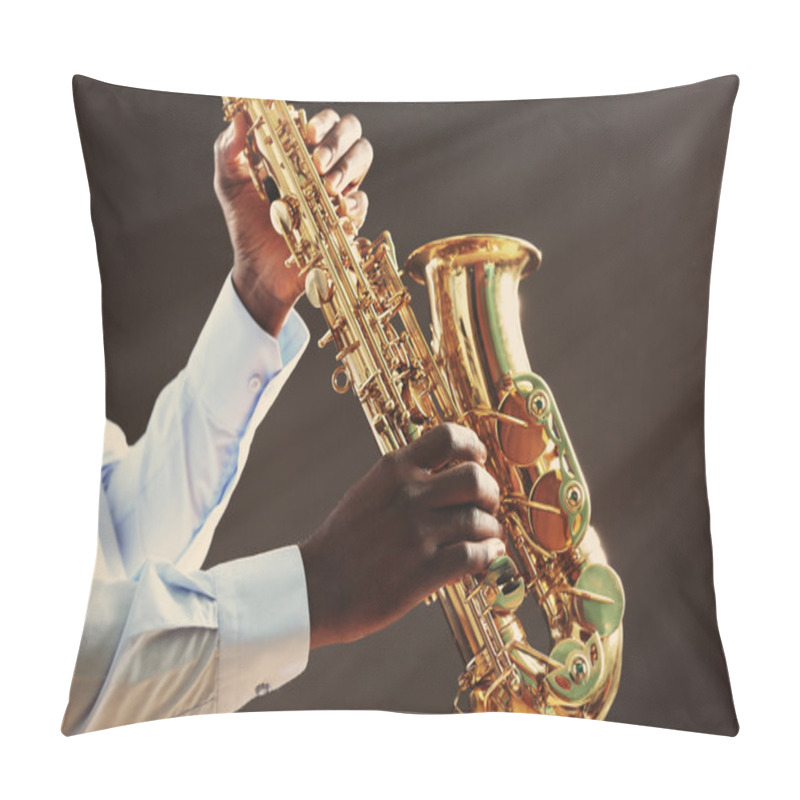 Personality  Musician Playing The Saxophone Pillow Covers